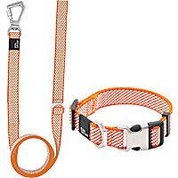 Pet Life Orange 'Escapade' Outdoor Series 2-in-1 Convertible Dog Leash and Collar