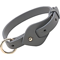 Pet Life Grey 'Ever-Craft' Boutique Series Adjustable Designer Leather Dog Collar