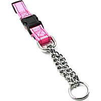 Pet Life Pink 'Tutor-Sheild' Martingale Safety and Training Chain Dog Collar