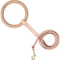 Pet Life Pink 'Ever-Craft' Boutique Series Beechwood and Leather Designer Dog Leash