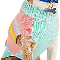 YOULY Pink/Teal Basic Dog Sweater