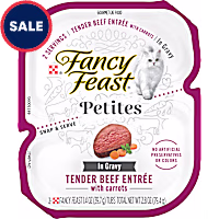 Purina Fancy Feast Petites Tender Beef Entree with Carrots in Gravy Wet Cat Food