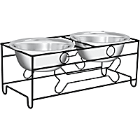 Pet Adobe Modern Double Elevated Dog Bowls