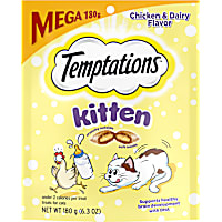 Temptations Chicken and Dairy Flavor Crunchy and Soft Kitten Treats