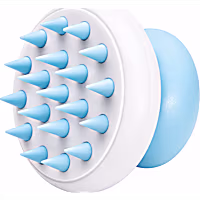 Pet Life 'Scwubba' Blue Handheld Bathing Brushing and Massaging Soft Flexible Grooming Pet Comb
