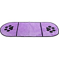 Pet Life 'Dry-Aid' Purple Hand Inserted Bathing and Grooming Quick-Drying Microfiber Pet Towel