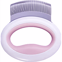 Pet Life 'Knuckler' Pink Handheld Travel Flexible Grooming Pet Rake Comb