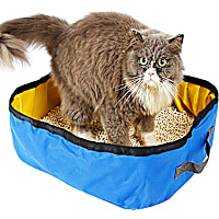 Pet Life'Litter Go' Travel Folding Waterproof Kitty Cat Litterbox and Bath