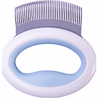 Pet Life 'Knuckler' Blue Handheld Travel Flexible Grooming Pet Rake Comb