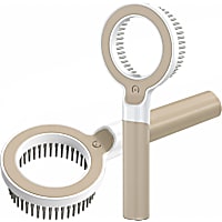 Pet Life 'WAGNIFY' Brown 360 Degree and Multi-Directional Modern Grooming Pet Rake Comb