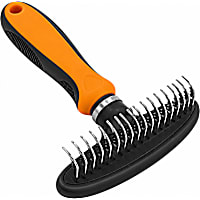 Pet Life Flex Series Orange Undercoat Dematter Grooming Pet Rake