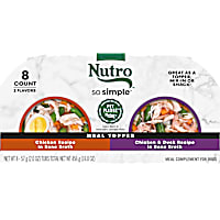 Nutro So Simple Meal Complement Chicken and Chicken & Duck Recipes in Bone Broth Wet Dog Food Variety Pack