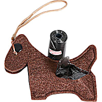 Pet Life Fleece Dog Shaped Travel Waste Dispenser Bag For Dogs
