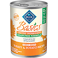 Blue Buffalo Blue Basics Lid & Grain Free Large Breed Turkey Canned Adult Dog Food