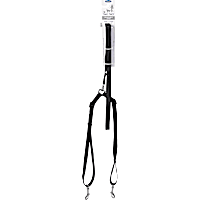 Aspen Pet by Petmate Take Two Adjustable Leash with Cushion Grip in Black, 5/8" Width