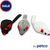 Leaps & Bounds Fuzzy Mice Cat Toys with Catnip