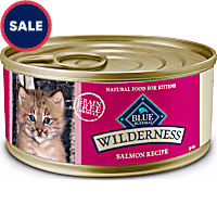 Blue Buffalo Wilderness Natural High Protein Grain Free Salmon Pate Wet Food for Kittens