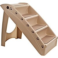 PETMAKER Folding Plastic Tan Pet Stairs