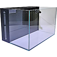 Lifegard Aquatics 4.14 Gallon Low Iron Ultra Clear Aquarium Tank with Built in Back Filter
