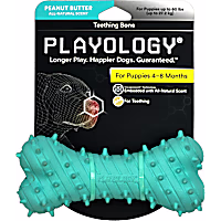 Playology Puppy Teething Bone Peanut Butter Dog Toy