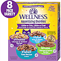 Wellness Appetizing Entrees Little-a-This, Little-a-That, Seafood & Poultry Wet Cat Food Variety Pack