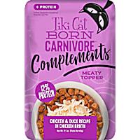 Tiki Cat Born Carnivore Complements Chicken & Duck Wet Cat Food Topper