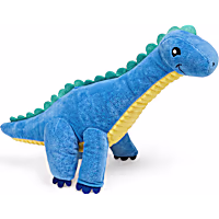 Leaps & Bounds Blue Plush Brontosaurus Dog Toy