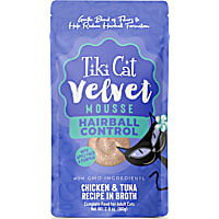 Tiki Cat Velvet Mousse Hairball, Chicken & Tuna Recipe in Broth Wet Cat Food