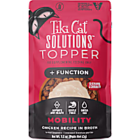Tiki Cat Solutions Topper, Mobility, Chicken Recipe in Broth Cat Food