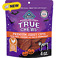 Blue Buffalo True Chews Chicken, Single Animal Protein Source, Premium Jerky Cuts Seasonal Halloween Dog Treats