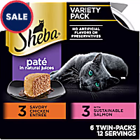 Sheba Perfect Portions Chicken & Salmon Flavor Wet Cat Food Pate Variety Pack