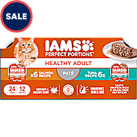 IAMS Perfect Portions Healthy Adult Grain Free Chicken and Tuna Recipe Wet Cat Food Pate Variety Pack
