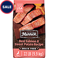 Merrick Premium Grain Free Wholesome Natural Kibble with Real Salmon and Sweet Potato Dry Adult Dog Food