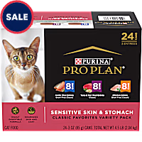 Purina Pro Plan SPECIALIZED Sensitive Skin & Stomach Formula Pate Wet Cat Food Variety Pack