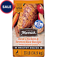 Merrick Healthy Grains Wholesome and Natural Kibble with Chicken and Brown Rice Premium Adult Dry Dog Food
