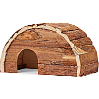 EveryYay Natural Wooden Arched Hideaway for Small Animals