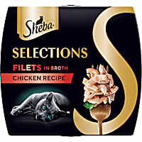 Sheba Selections Filets in Broth Cat Meal Complement Chicken Recipe