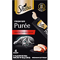 Sheba Premium Puree Lickable Roasted Chicken Flavor Cat Treats