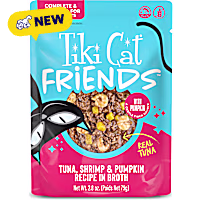Tiki Cat Friends Tuna, Shrimp & Pumpkin Cat Food Pouch