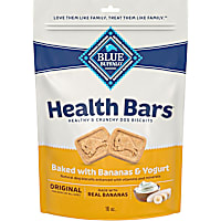 Blue Buffalo Health Bars Oven-baked Dog Treats Made with Natural Ingredients, Bananas & Yogurt, Crunchy Dog Biscuits