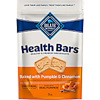 Blue Buffalo Health Bars Oven-Baked with Natural Ingredients, Pumpkin & Cinnamon, Crunchy Dog Biscuits