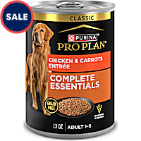 Purina Pro Plan Grain Free Complete Essentials Chicken and Carrots Entree Classic Dog Food Pate