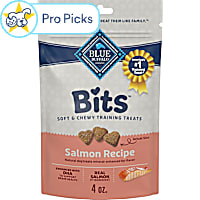 Blue Buffalo Bits Enhanced with DHA, Salmon Recipe Made with Natural Ingredients Soft Dog Treats for Training