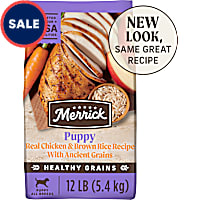 Merrick Healthy Grains Wholesome and Natural Kibble for Healthy Digestion, Puppy Recipe Premium Dry Dog Food