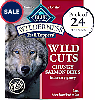 Blue Buffalo Wilderness Trail Toppers Wild Cuts Salmon Bites in Hearty Gravy Dog Wet Food