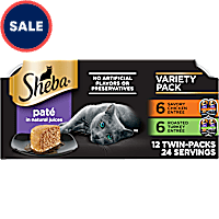 Sheba Perfect Portions Savory Chicken & Roasted Turkey Flavor Wet Cat Food Pate Variety Pack