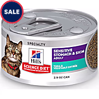 Hill's Science Diet Sensitive Stomach & Skin Tuna & Vegetable Entree Canned Wet Cat Food