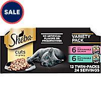 Sheba Perfect Portions Salmon & Tuna Flavor Wet Cat Food Cuts in Gravy Variety Pack