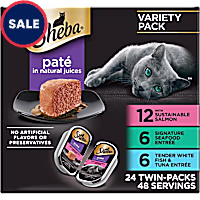 Sheba Perfect Portions Salmon, Tender Whitefish & Tuna Wet Cat Food Pate Variety Pack