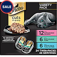 Sheba variety pack Cuts in Grvy Grmt Slmn, Signature Tuna, Delicate Whtfsh & Tuna Grain Free Wet Cat Food
